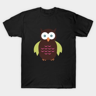 Brown & Green Owl T-Shirt